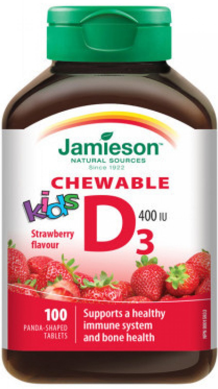 Jamieson Vitamín D3 Kids Jahoda 100 tablet