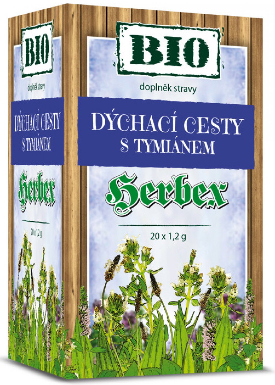 Herbex Bio Dýchací cesty s tymiánem 20 x 1.2 g