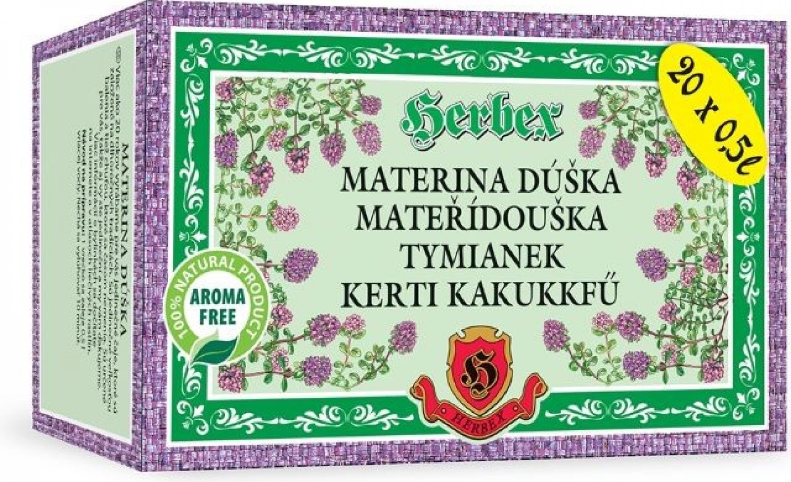 Herbex Mateřídouška bylinný čaj 20 x 3 g