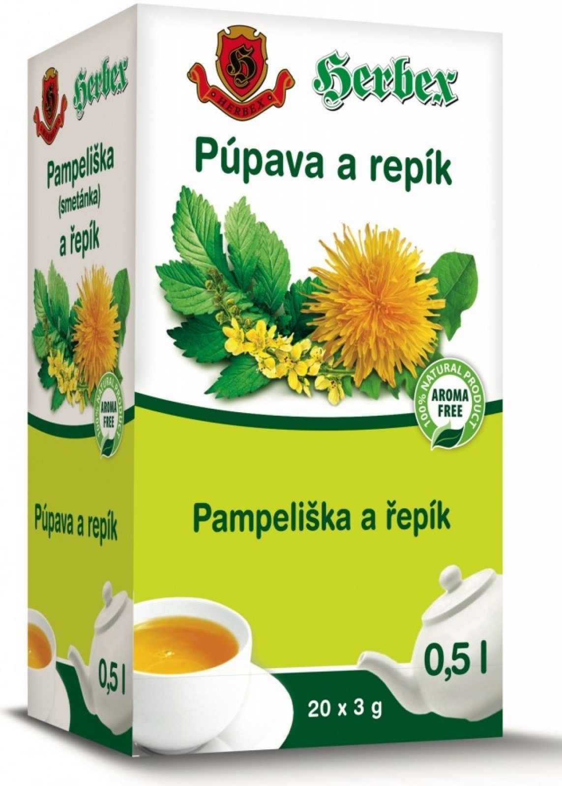 Herbex Pampeliška a řepík 20 x 3 g