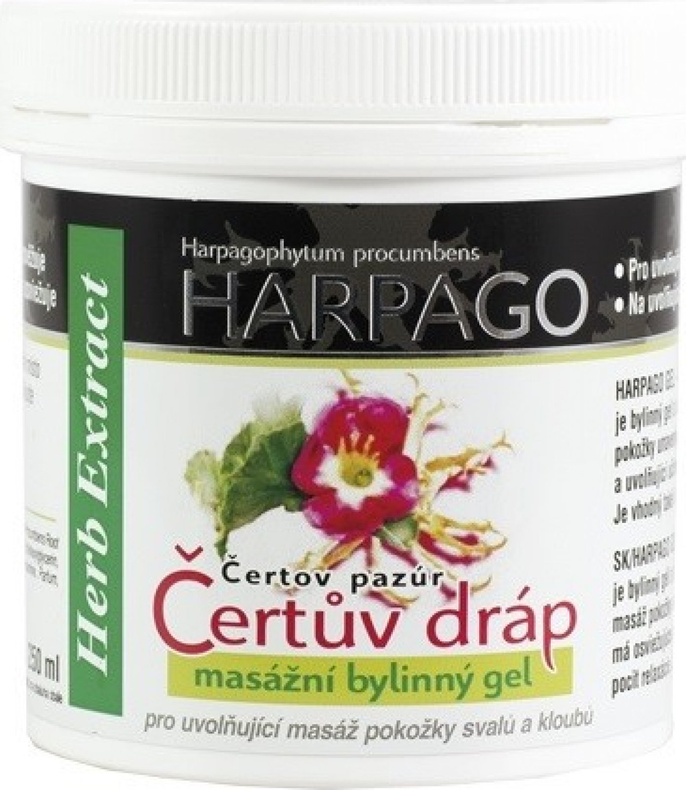 Herb Extract Harpago Čertův dráp masážní bylinný gel 250 ml
