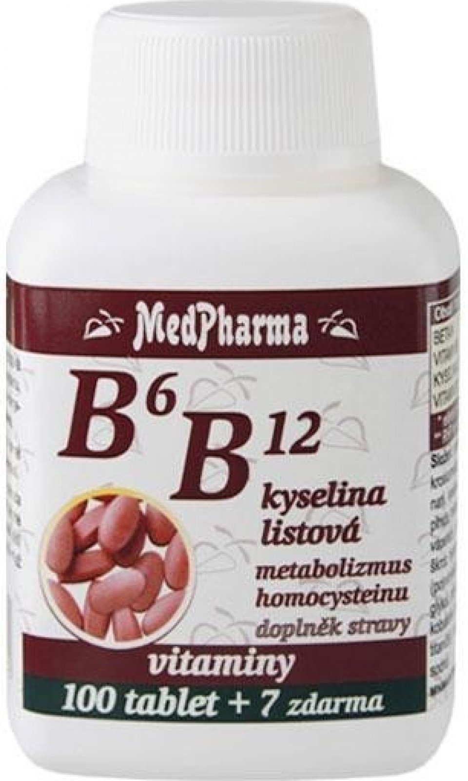 MedPharma B6+B12+kyselina listová 107 tablet