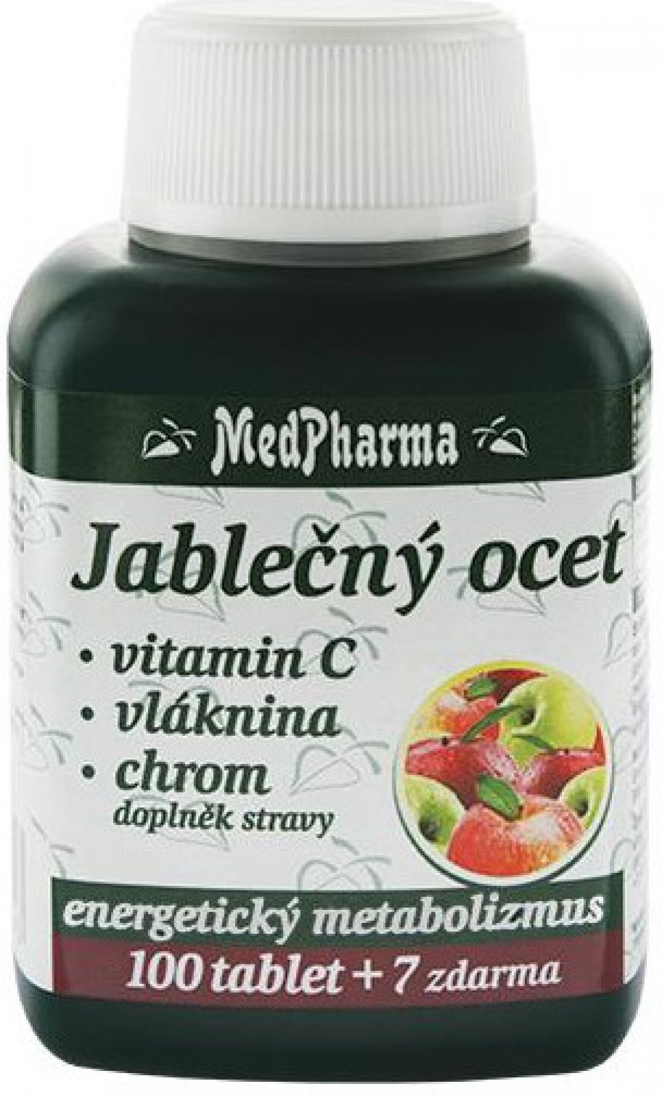 MedPharma Jablečný ocet Vitamín C vláknina chrom 107 tablet