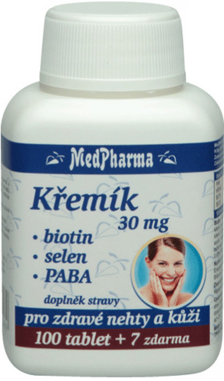MedPharma Křemík 30 mg + Biotin + Paba 107 tablet