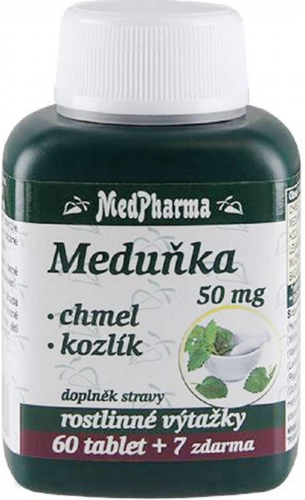 MedPharma Meduňka + Chmel + Kozlík 67 tablet
