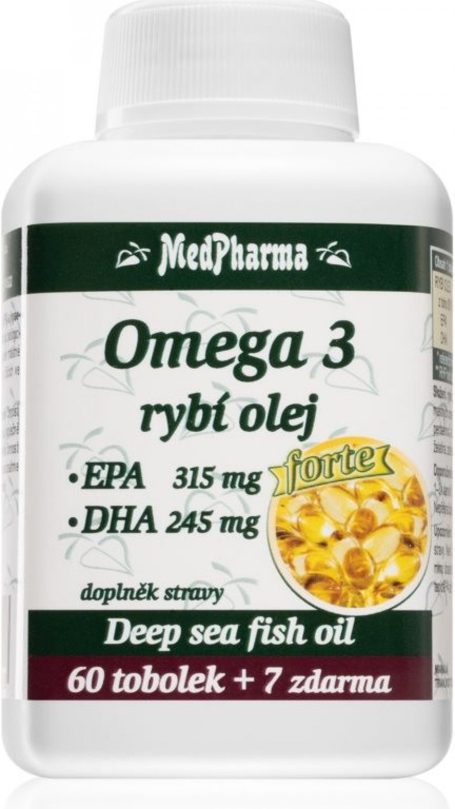 MedPharma Omega 3 rybí olej Forte 67 kapslí