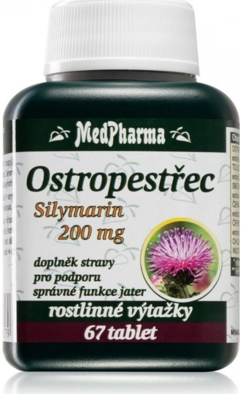 MedPharma Ostropestřec Silymarin 200 mg 67 tablet