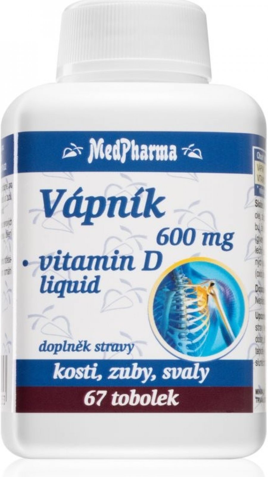 MedPharma Vápník 600 mg + Vitamín D3 67 tablet