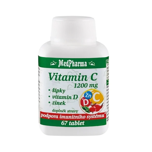 MedPharma Vit.C 1200mg se ��pky+vit.D+zinek tbl.67