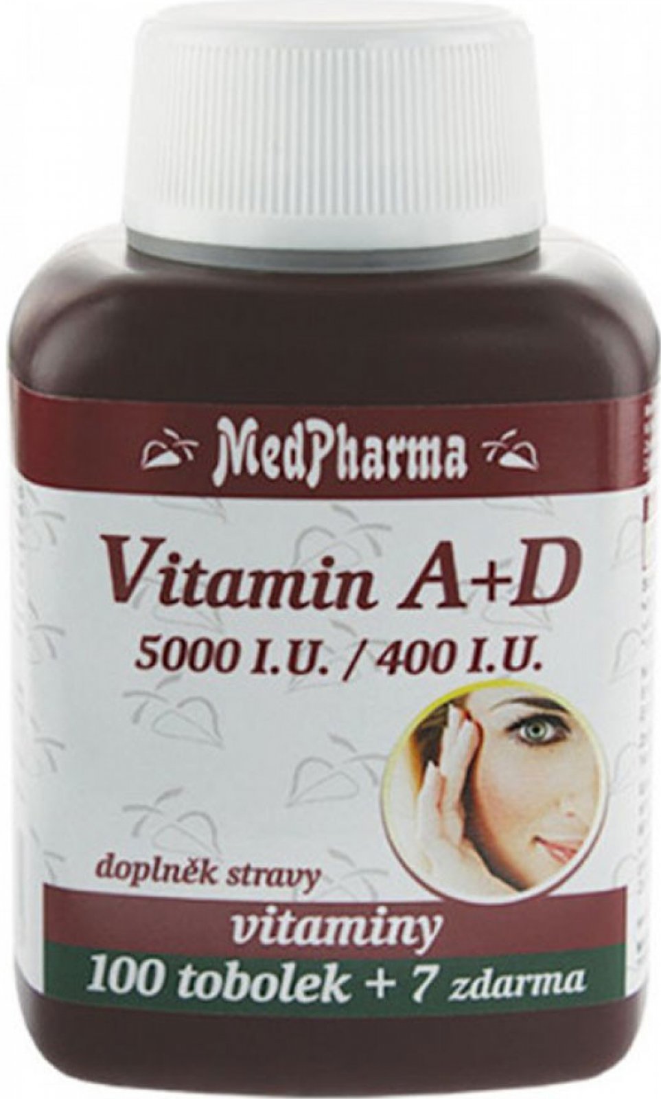 MedPharma Vitamín A+D 5000 I.U.-400 I.U. 107 kapslí