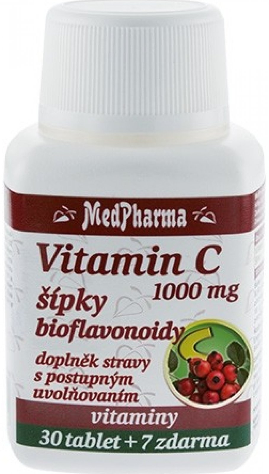 MedPharma Vitamín C 1000 mg s šípky 37 tablet