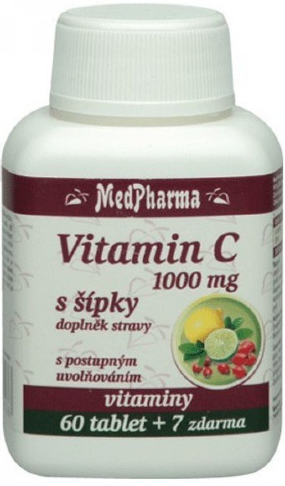 MedPharma Vitamín C 1000 mg s šípky 67 tablet