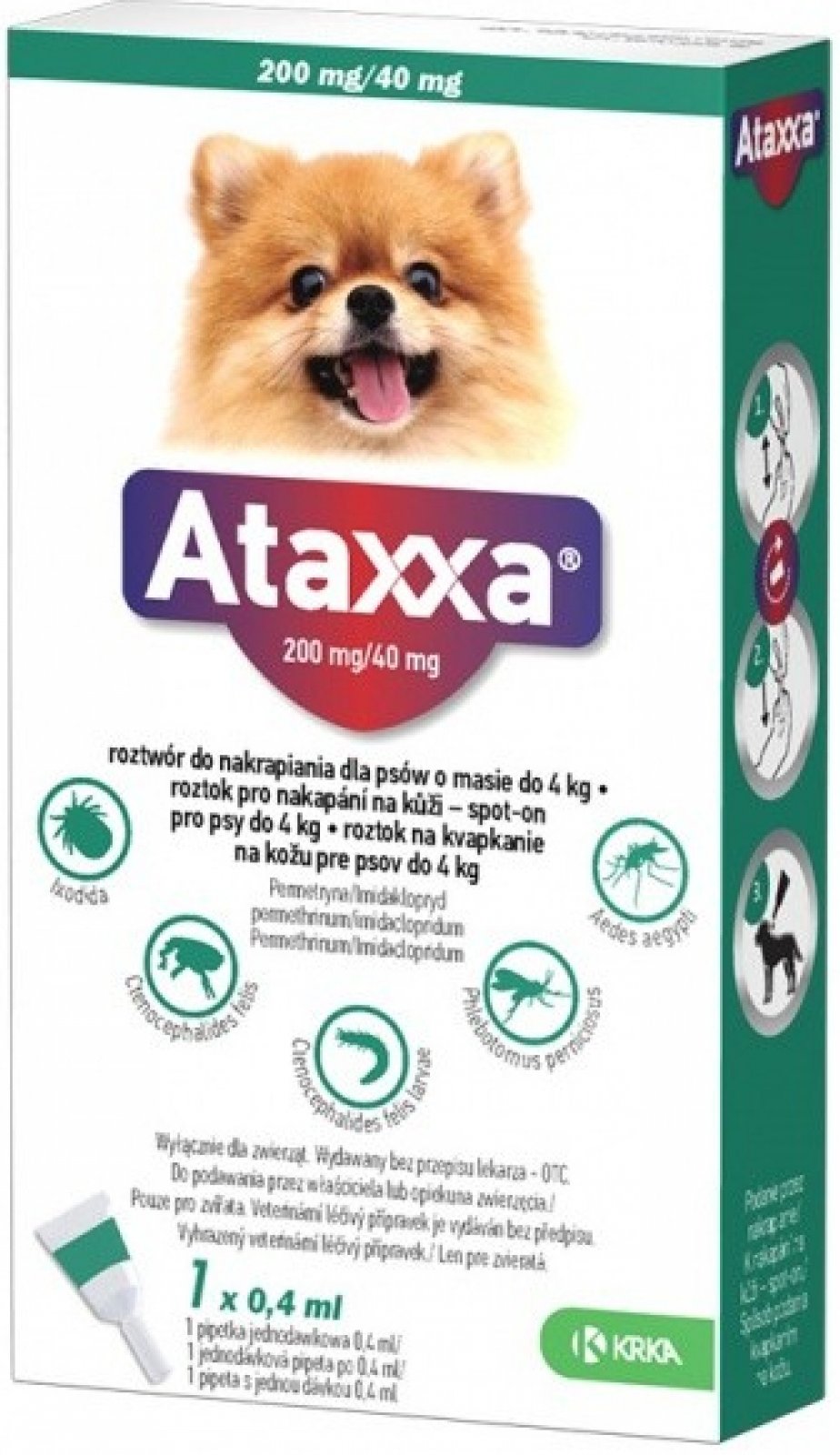 Ataxxa pro psy do 4kg spot-on 1x0.4ml