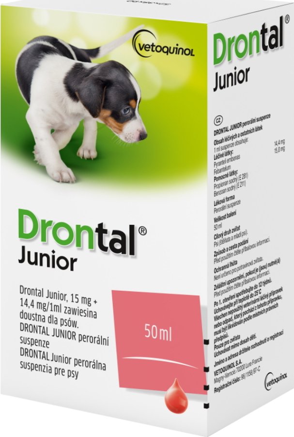Drontal Junior psy a.u.v.sus.50ml+apl.
