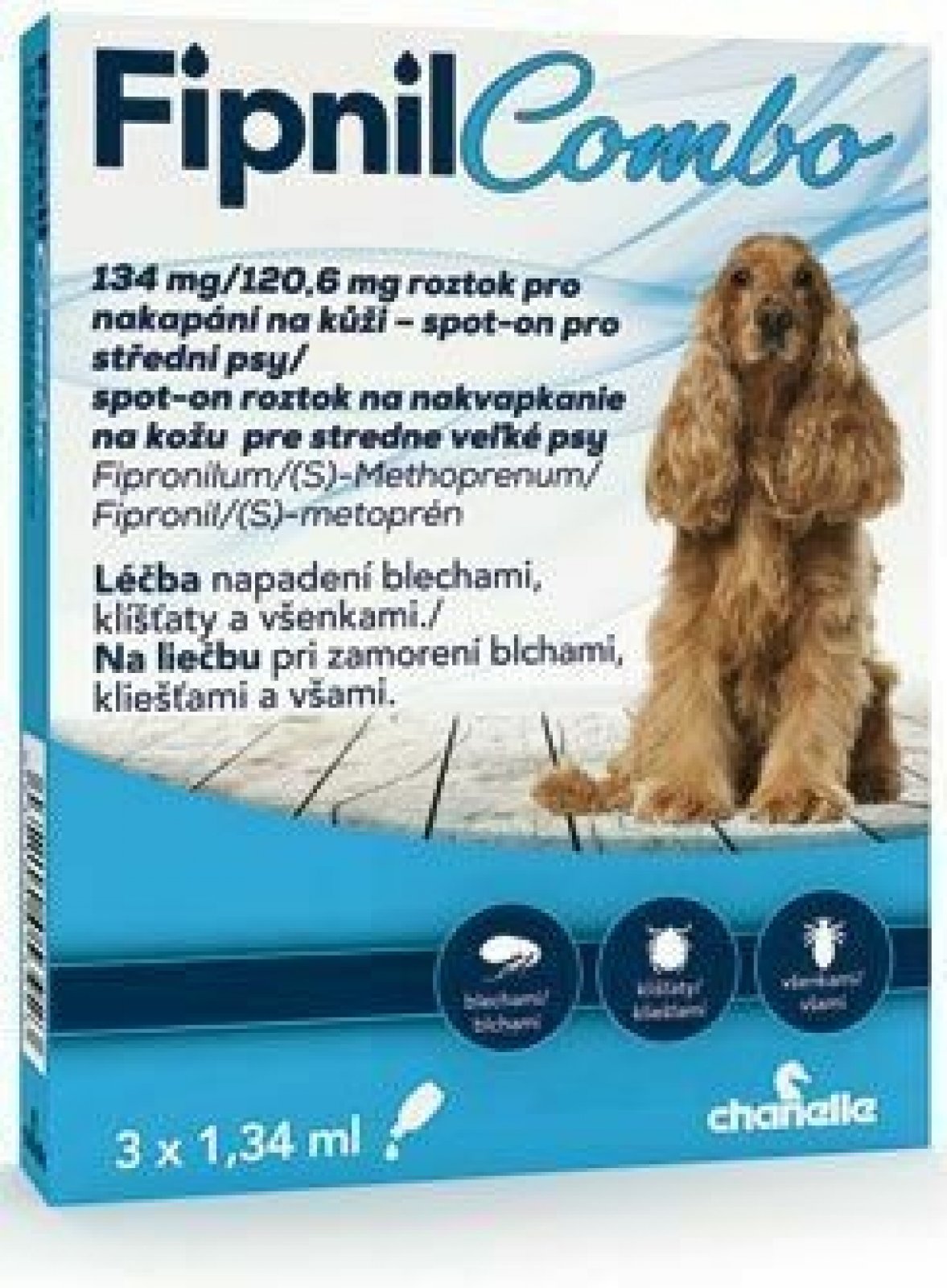 Fipnil Combo Spot-on dog M 134 / 120,6 mg 3 x 1,34 ml