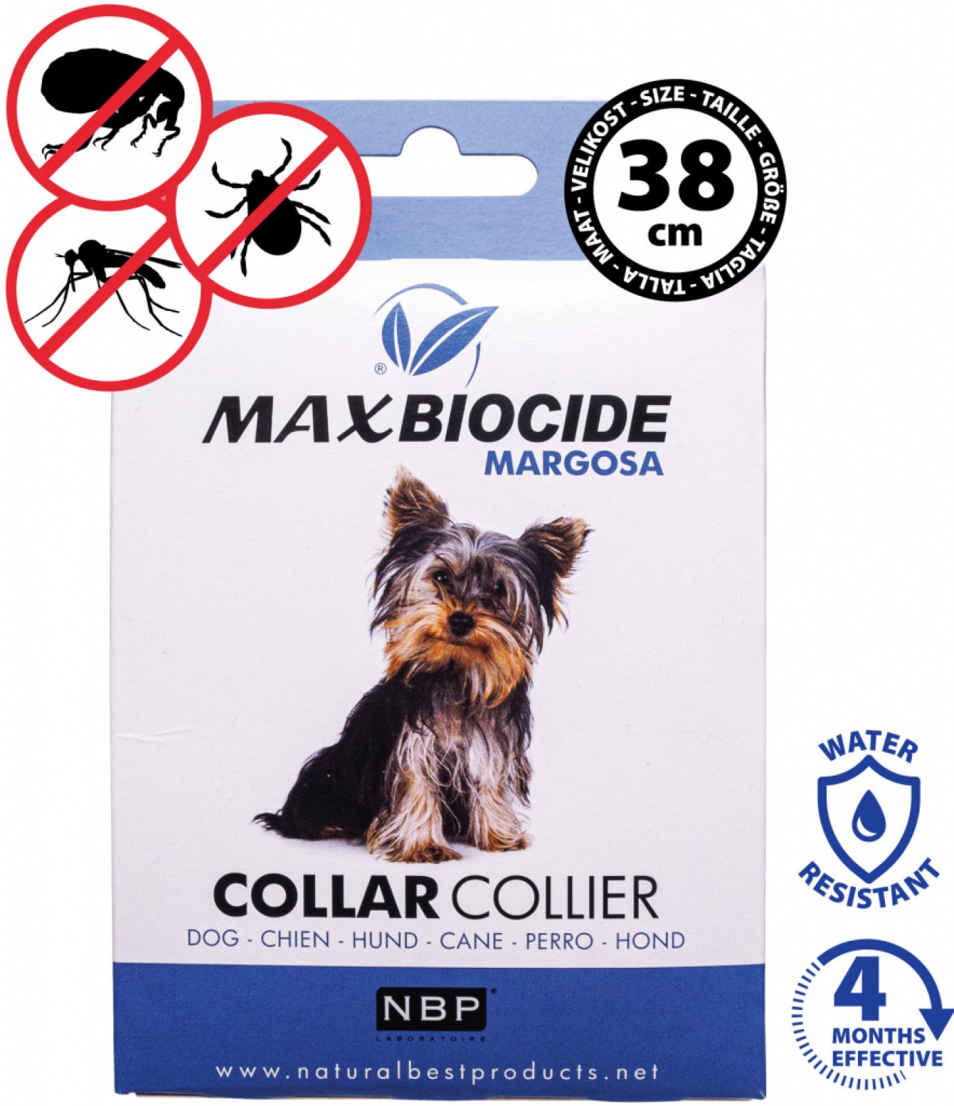 Max Biocide Collar Dog obojek pro psy 38 cm
