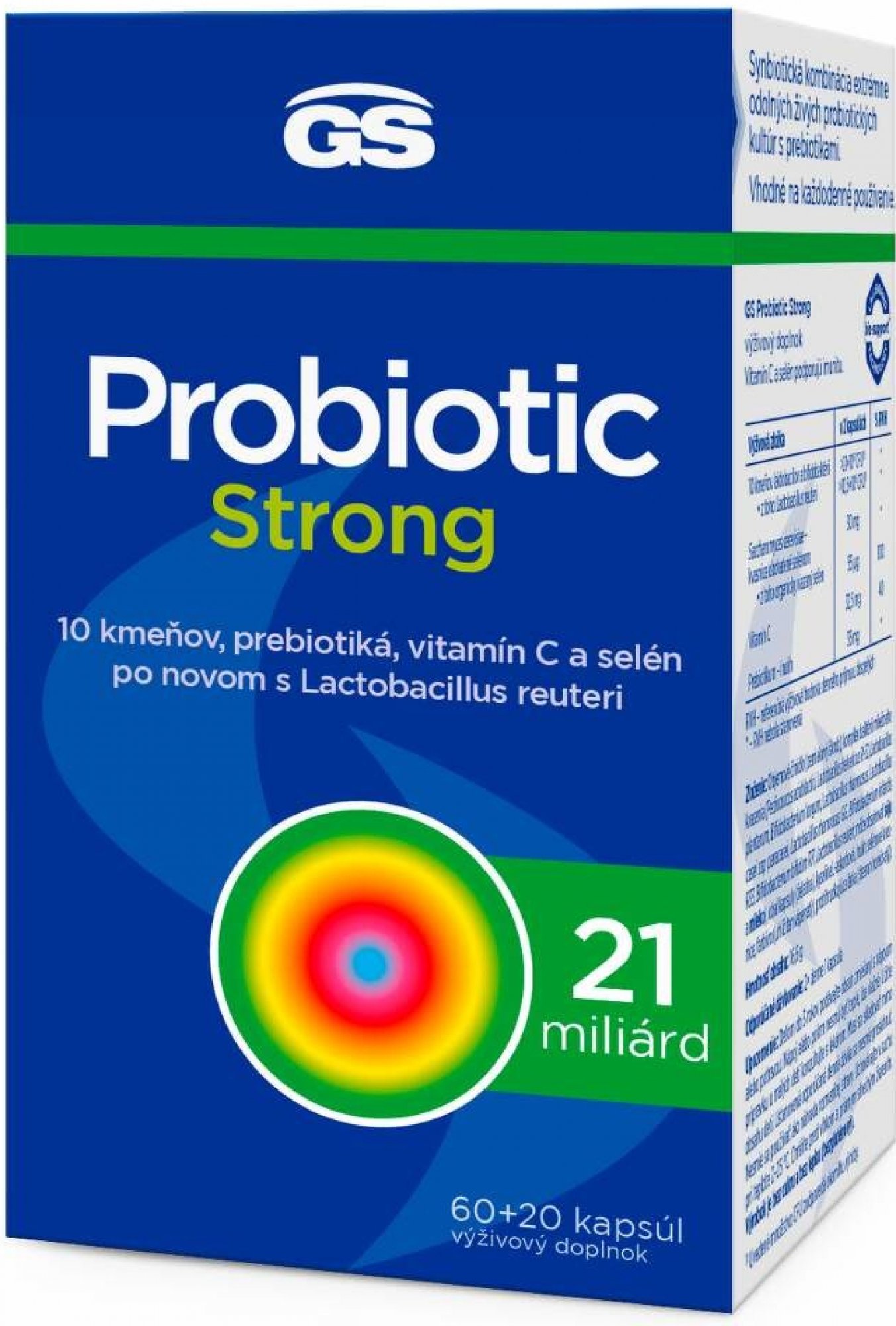 GS Probiotic Strong 60+20 kapslí