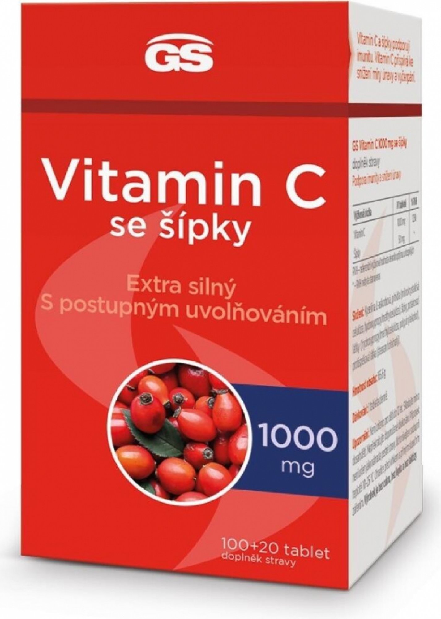 GS Vitamin C 1000 se šípky, 100+20 tablet