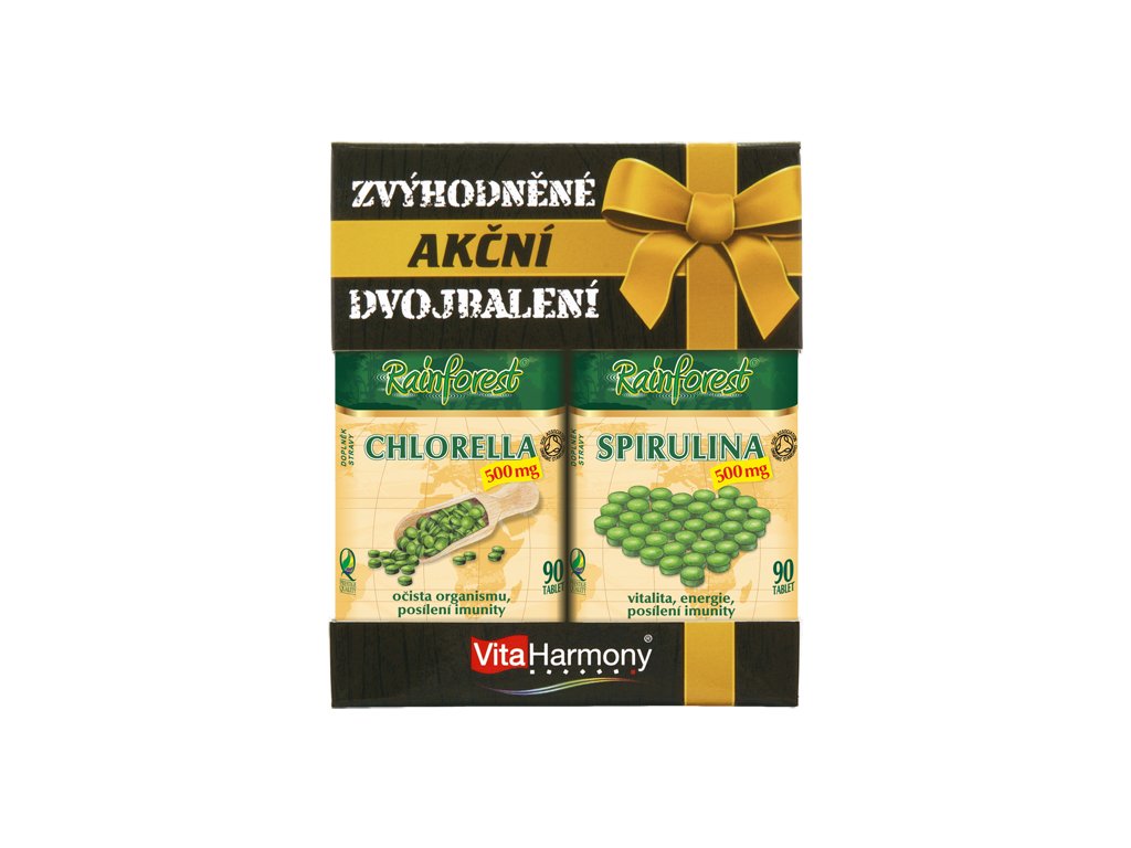 VitaHarmony Chlorella 500 mg 90 tablet + Spirulina 500 mg 90 tablet