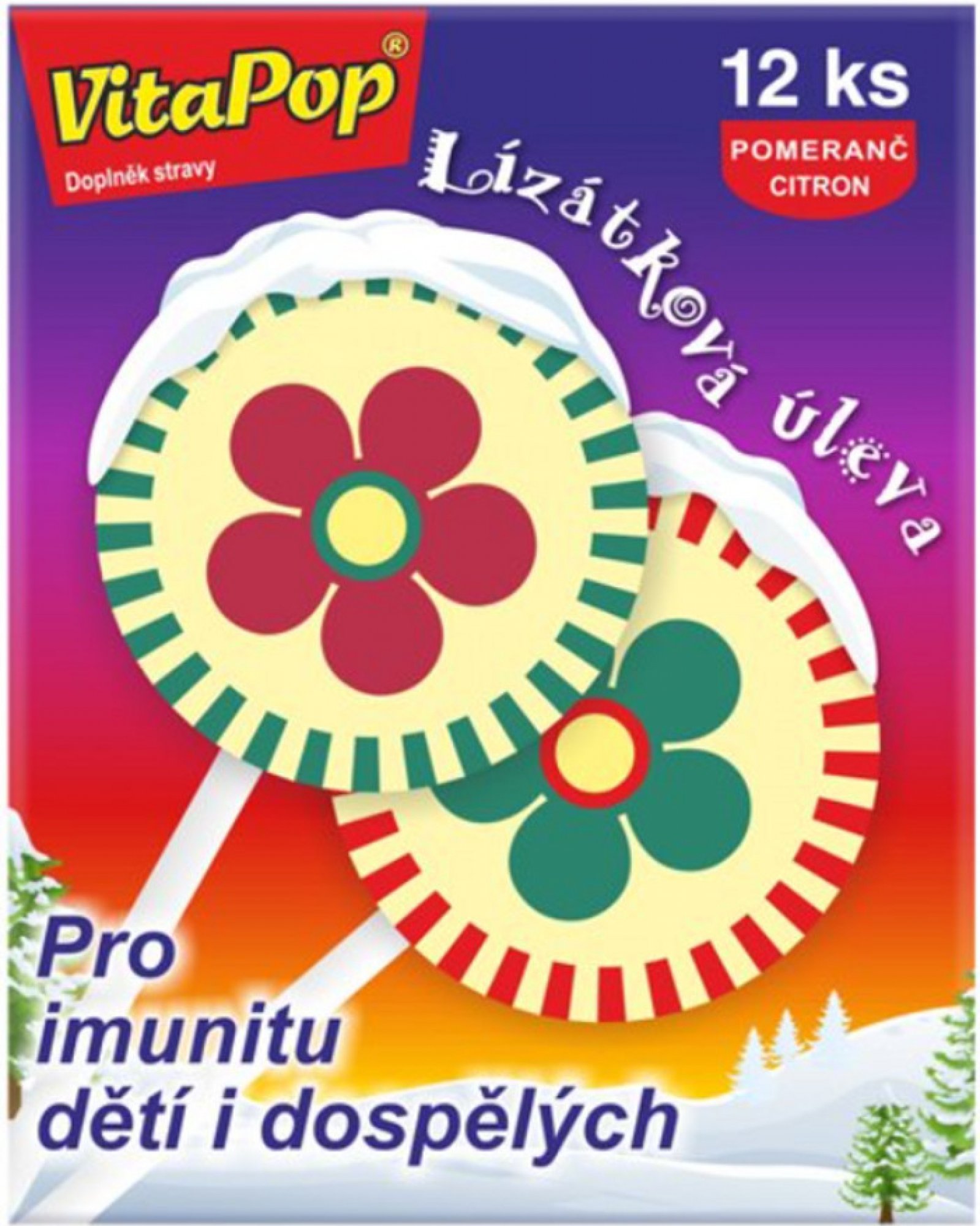 VitaPop lízátko při nachlazení dětí i dospělých 12 ks