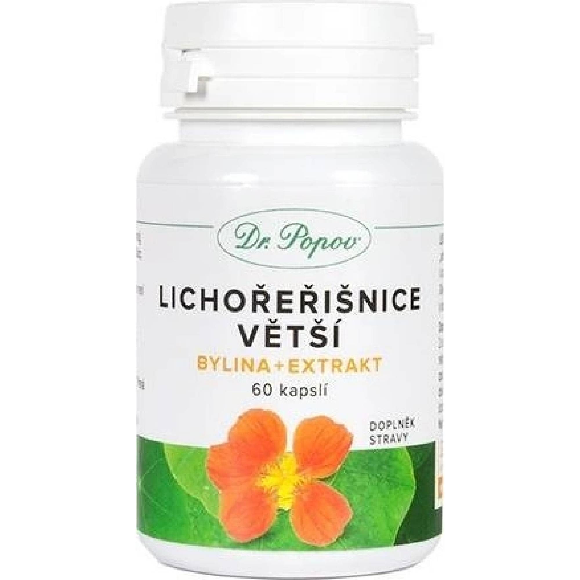 Dr. Popov Lichořeřišnice větší bylina + extrakt 60 kapslí