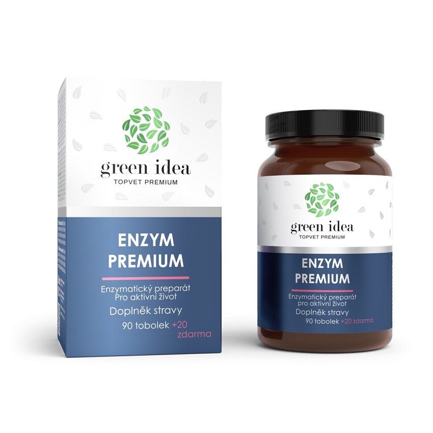 Topvet GREEN IDEA Enzym Premium tl. 90+20zdarma