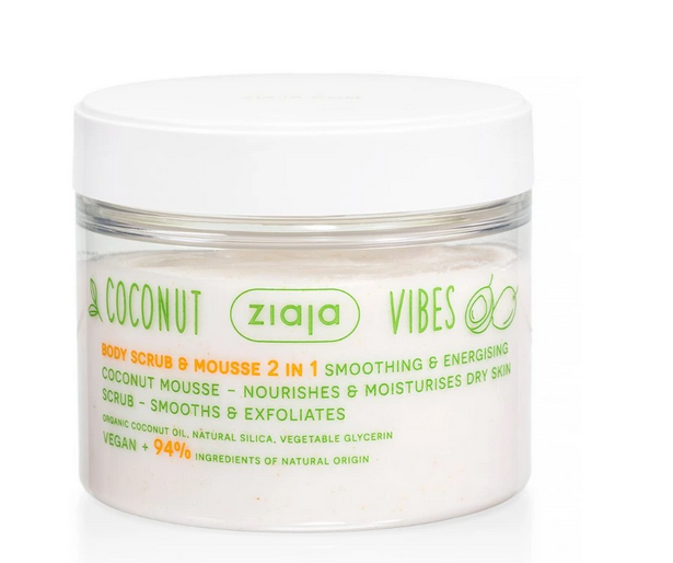 Ziaja coconut vibes tělový peeling & pěna 2v1 270ml