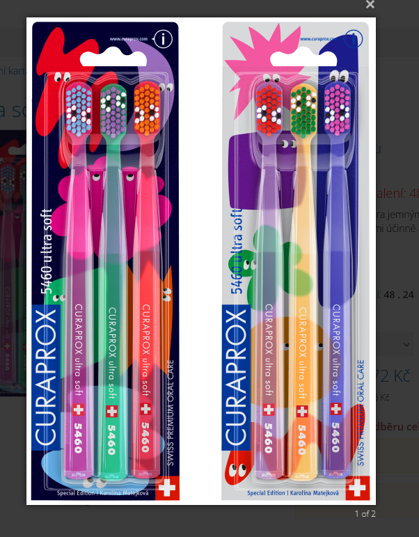 Curaprox CS 5460 Ultra soft 3ks SUMMER All eyes on us barva: růžová+oranžová+fialová