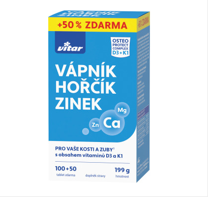 Revital Vápník+hořčík+zinek+vit. D3+K1 150 tablet