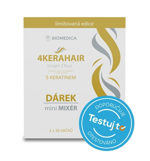 Biomedica 4KERAHAIR kolagen drink 2x30 sáčků