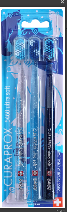 Curaprox CS 5460 Ultra soft 3ks WINTER Polar bear barva: čirá + světle modrá + tmavě modrá