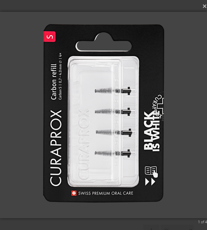 Curaprox CPS Black is White Carbon vel. S 4 ks