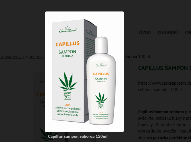 Cannaderm šampon pro suchou a citlivou pokožku hlavy Capillus Seborea 150 ml