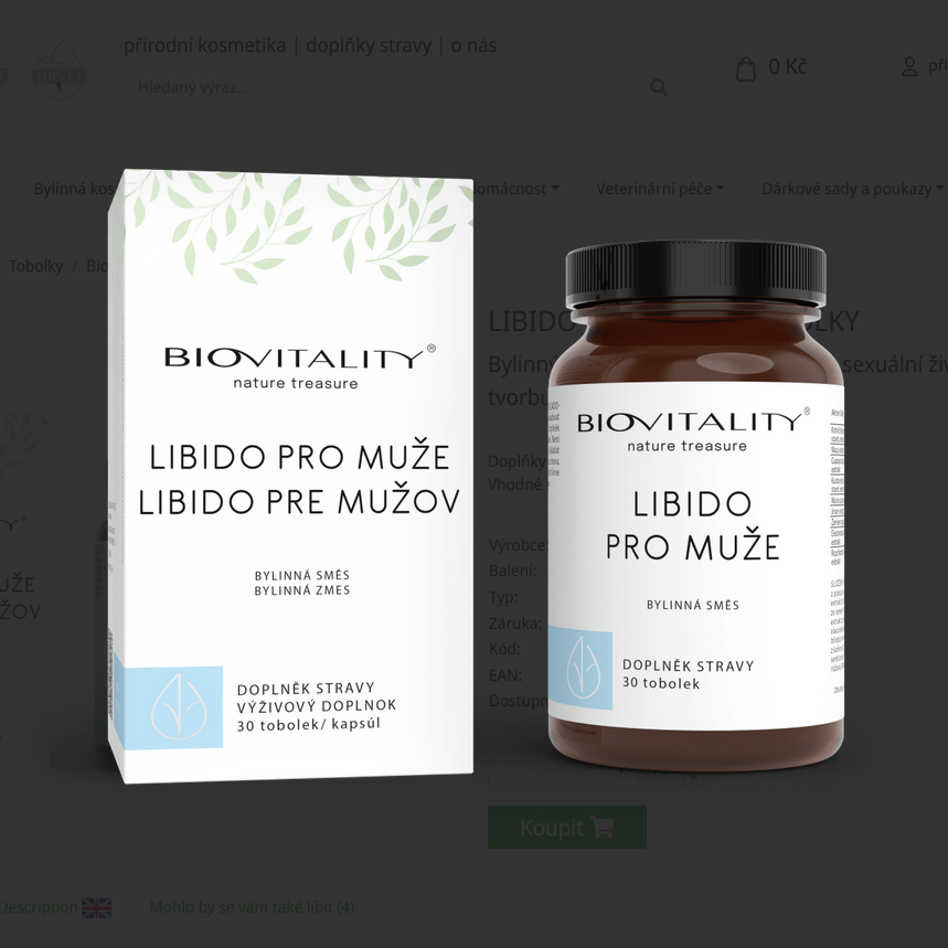 Biovitality Libido pro muže 30 tobolek