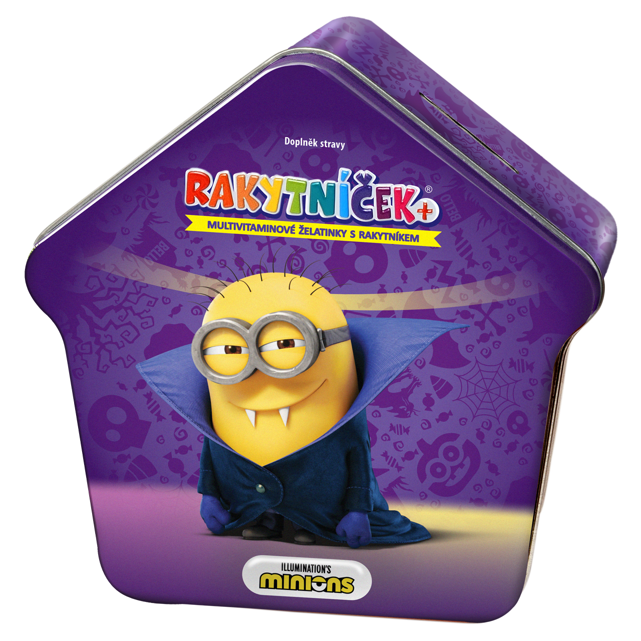 RAKYTNÍČEK+ želatinky - Halloween domeček Mimoni 50 ks fialová