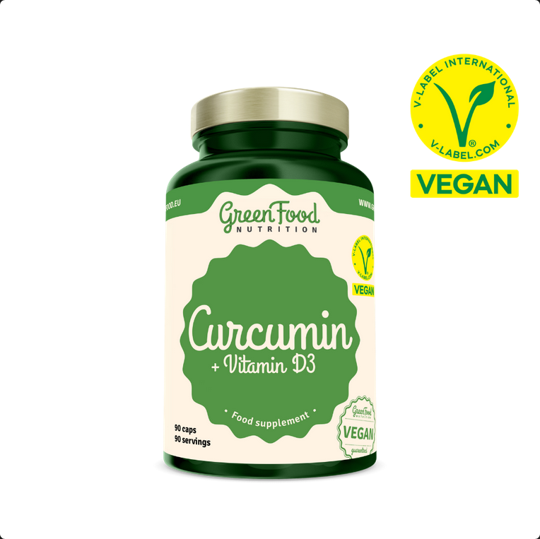 GreenFood  Curcumin + vitamin D3  90 cps.