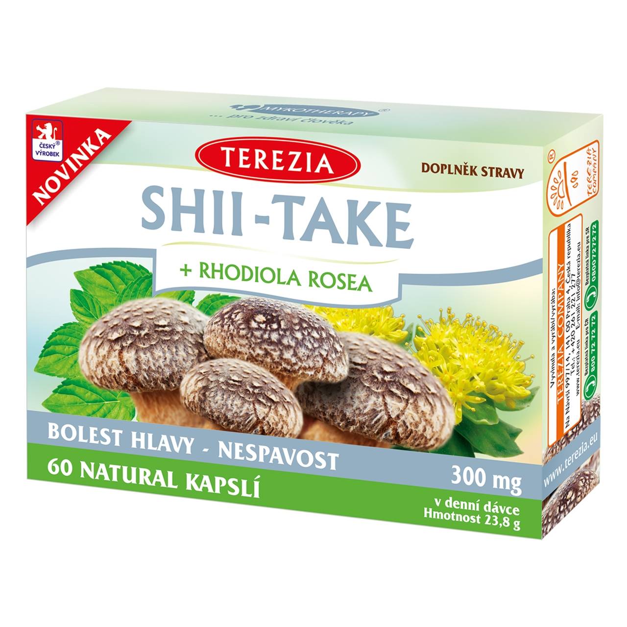 Terezia Company Shii Take + Rhodiola Rosea 60 kapslí