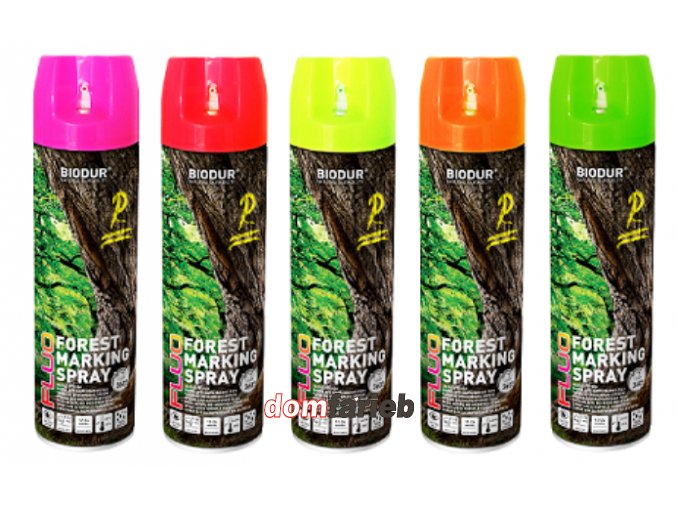 Spray Biodur Forest značkovací fluo rimark