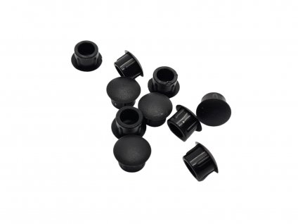 Záslepka okrúhla do otvorov - čierna - balenie 10 ks (fi 8 mm)