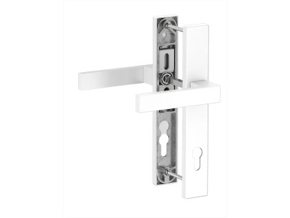 moderna klucka na vchodove dvere biela hranata