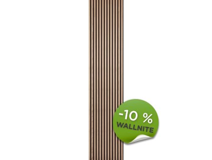 Akustický panel Wallnite Basic line černý filc Ořech 2400×520×18