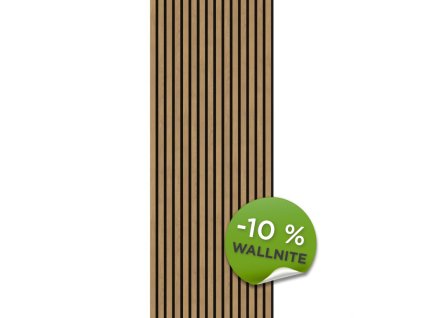 Akustický panel Wallnite Simple line černý filc Dub Rustikální 2750×604×21