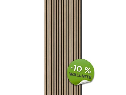 Akustický panel Wallnite Simple line černý filc Dub Karamelový 2750×604×21