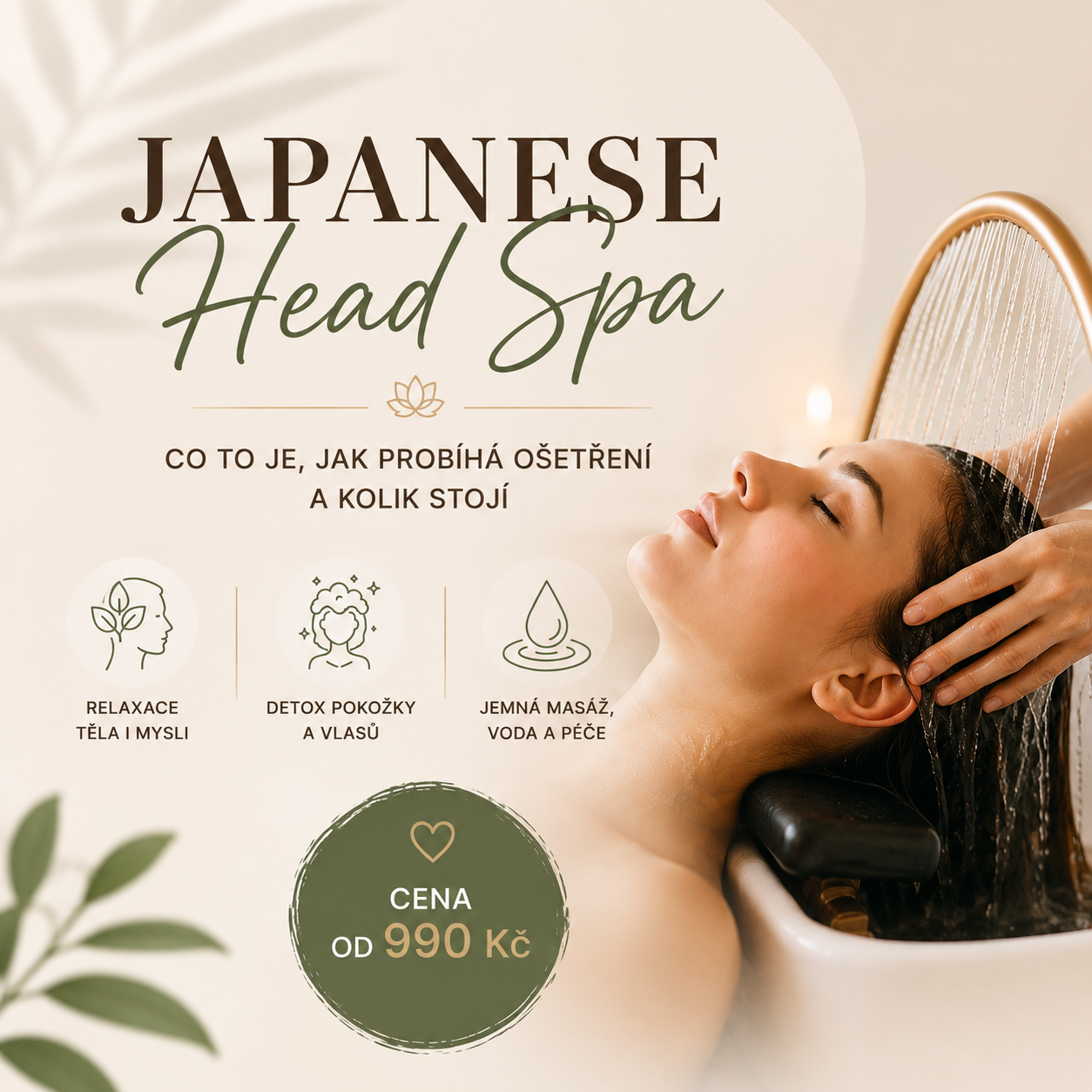 Japanese Head Spa: co to je, jak probíhá ošetření a kolik stojí