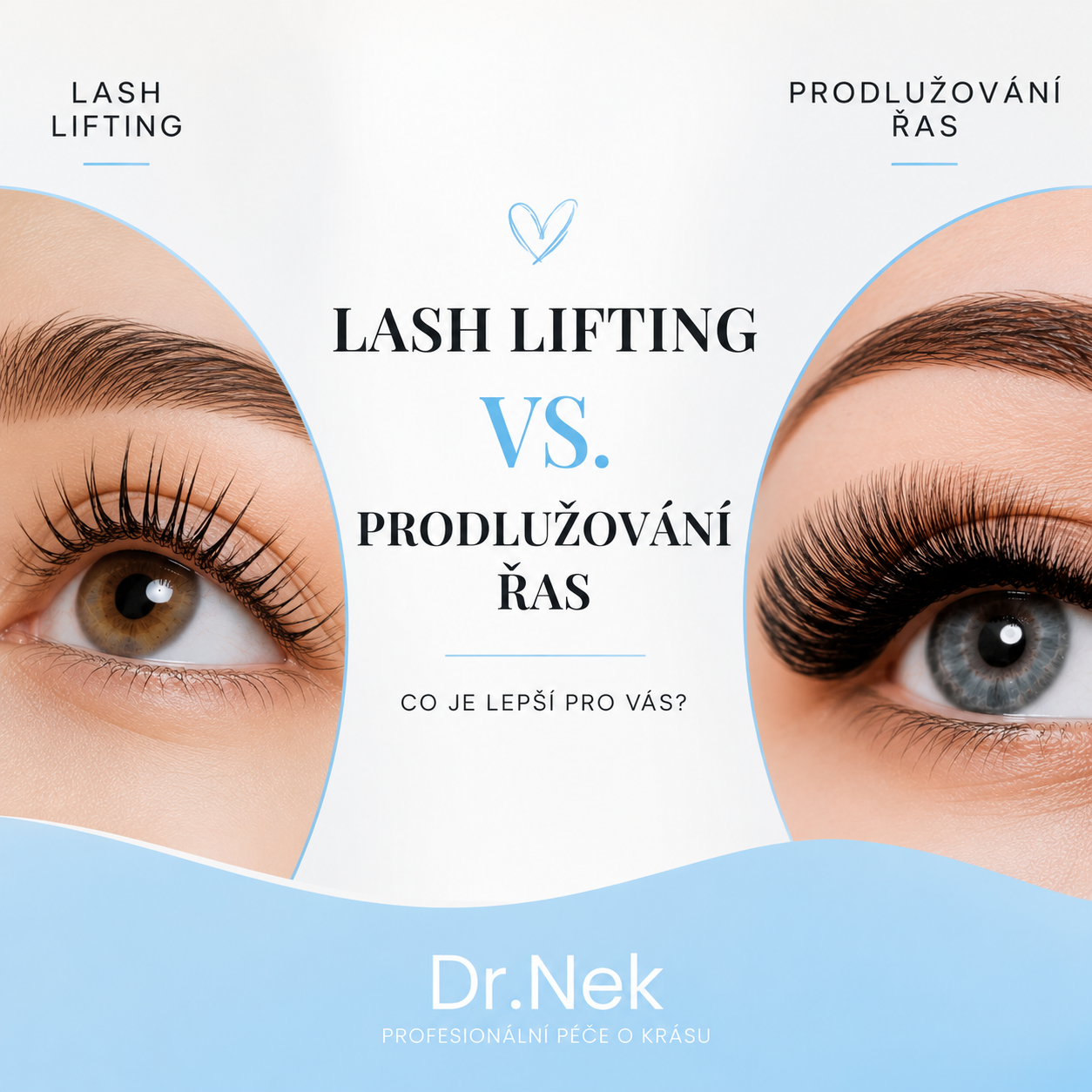 Lash lifting vs. prodlužování řas