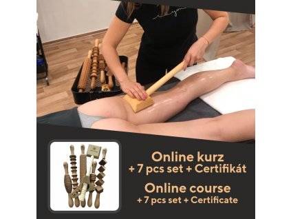 Dr.nek Online-Kurs MADEROTHERAPIE + Set mit 7 Holzelementen + Öl