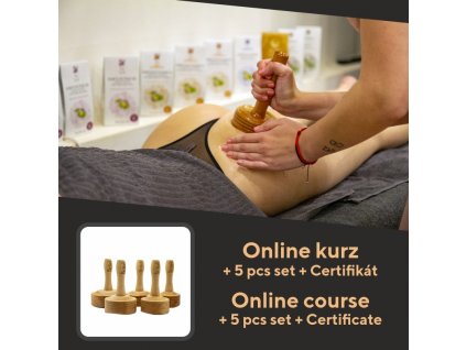 Dr.nek Online Brazilian maderotherapy course + set of 5 wooden elements + oil