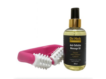 Dr.Nek Cosmetics Anticelulitidní set masážní roller a anticelulitidní skořicový olej