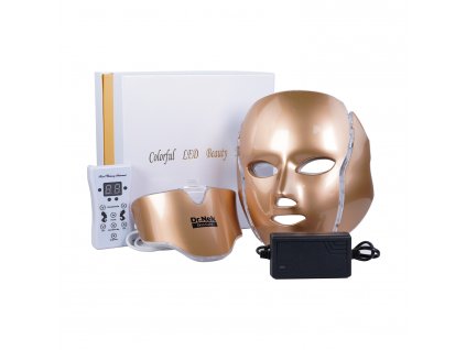 Dr.Nek LED maska na obličej a krk zlatá