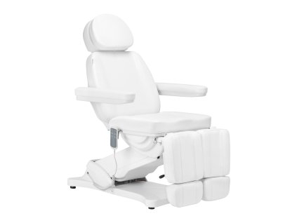 Electric beauty chair SILLON CLASSIC with 3 motors and rocking function for pedicure – white color